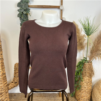 Pull Col Rond Tricotonic Marron