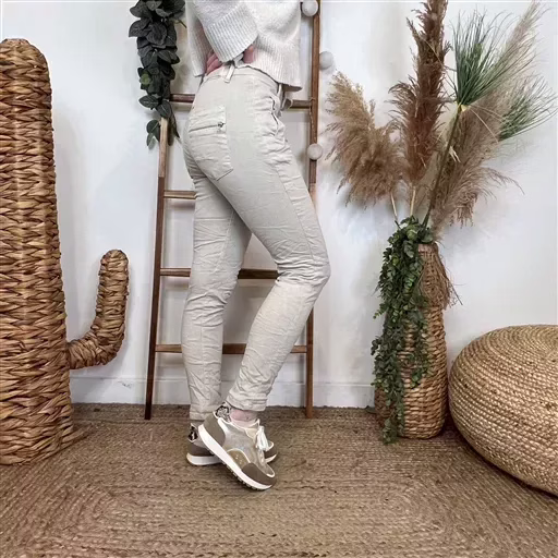 P073- Jean Melly.and.Co (Xs-Xl) (beige) – Image 3