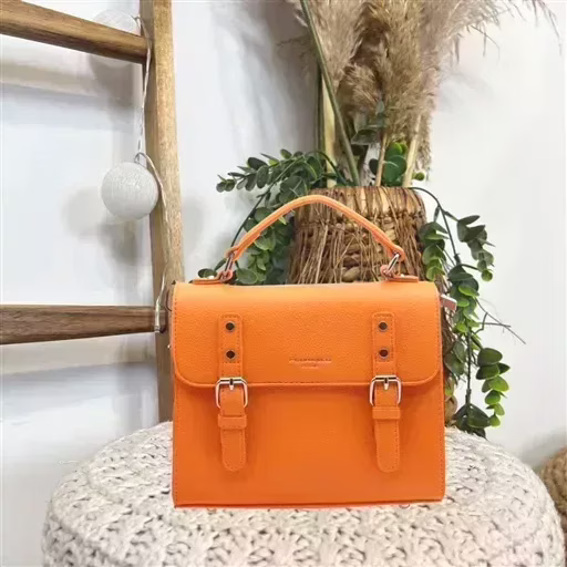P425- Sac cartable Flora & Co (orange) – Image 3