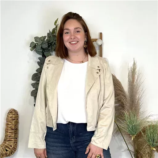 Z080. Perfecto Suédine "Jolies Formes" (T42-T48) 🇮🇹 (beige) – Image 3