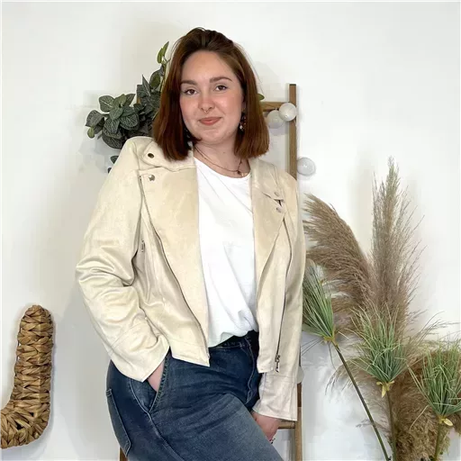 Z080. Perfecto Suédine "Jolies Formes" (T42-T48) 🇮🇹 (beige) – Image 2