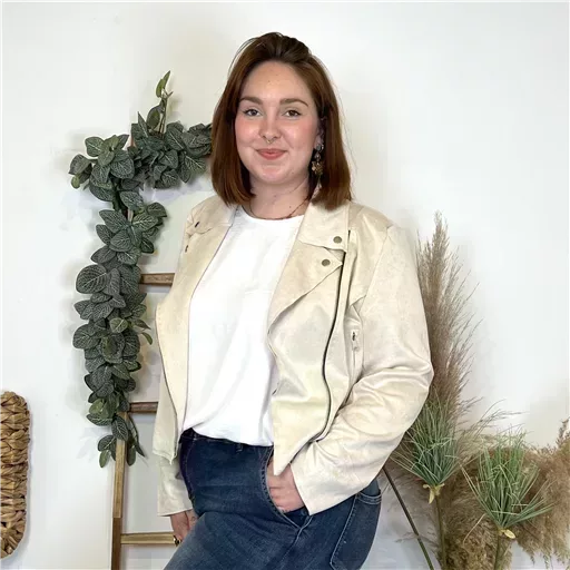 Z080. Perfecto Suédine "Jolies Formes" (T42-T48) 🇮🇹 (beige) – Image 5