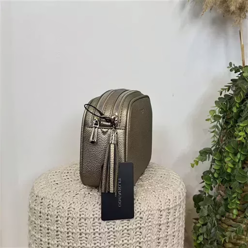 P428- Sac Flora & Co 2 Zips (doré) – Image 5