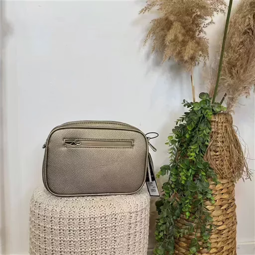 P428- Sac Flora & Co 2 Zips (doré) – Image 7