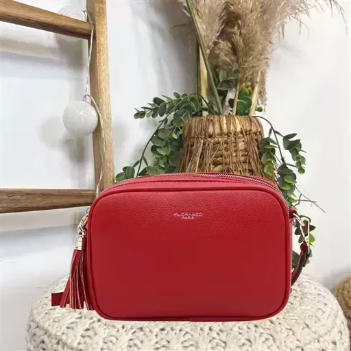 P428- Sac Flora & Co 2 Zips (rouge) – Image 3