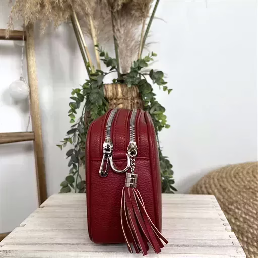 P428- Sac Flora & Co 2 Zips (rouge) – Image 5