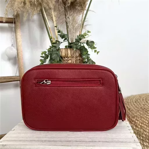 P428- Sac Flora & Co 2 Zips (rouge) – Image 6