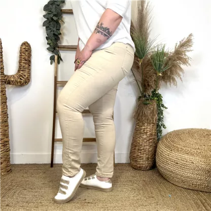 Jean Slim Voggo Été Beige