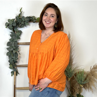 Blouse Gauffrée C'Mélodie Orange