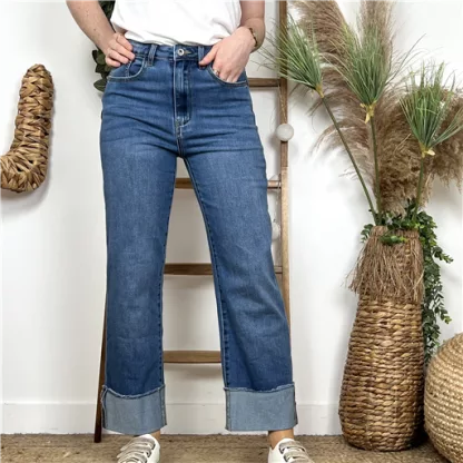 Jean Revers Été Denim Clair