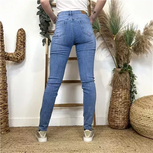 N277- Jean coupe Slim (T36-T44) (denim clair) – Image 4