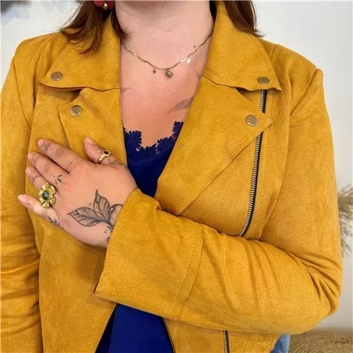 Z080. Perfecto Suédine "Jolies Formes" (T42-T48) 🇮🇹 (moutarde) – Image 5