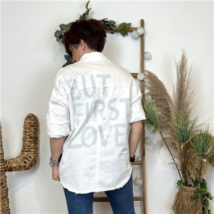 Veste "Love But..." Blanche