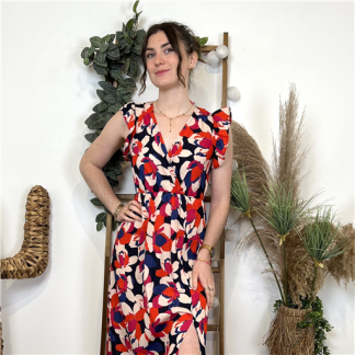 Robe Longue Fleurs ZOne Multicolore