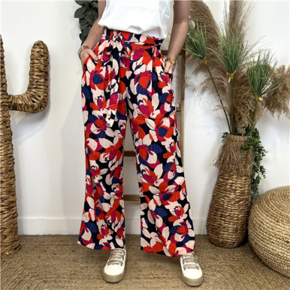 Pantalon Palazzo ByOne Multicolore Marine