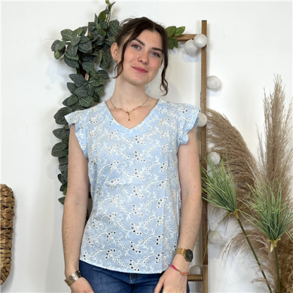 Top Coton ByOne Bleu Ciel