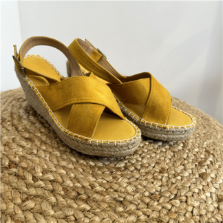 Espadrilles Compensées Moutarde