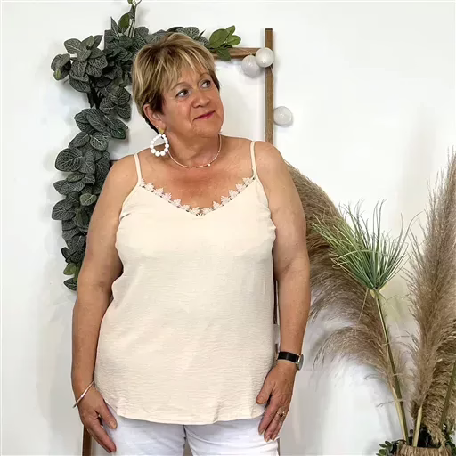 Z142- Débardeur Christy (T44-T52) (beige) – Image 3