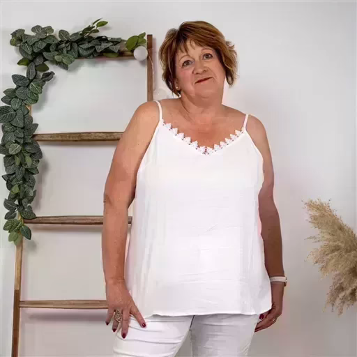 Z142- Débardeur Christy (T44-T52) (blanc) – Image 2