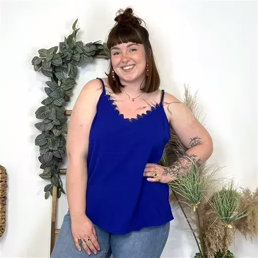 Z142- Débardeur Christy (T44-T52) (bleu royal) – Image 2