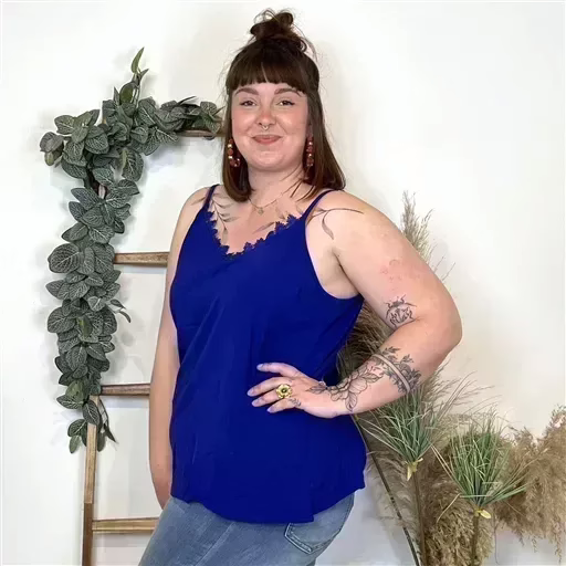 Z142- Débardeur Christy (T44-T52) (bleu royal) – Image 3