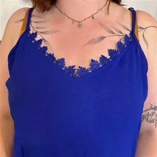Z142- Débardeur Christy (T44-T52) (bleu royal) – Image 6