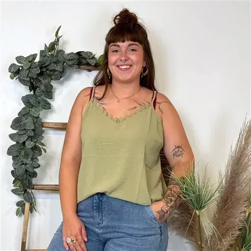 Z142- Débardeur Christy (T44-T52) (kaki) – Image 4