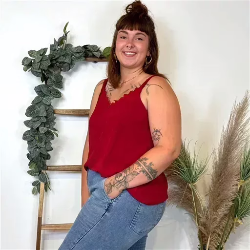 Z142- Débardeur Christy (T44-T52) (bordeaux) – Image 4