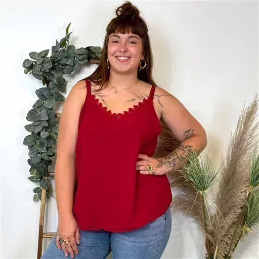 K996- Débardeur Christy (T44-T52) (bordeaux)