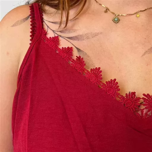 Z142- Débardeur Christy (T44-T52) (bordeaux) – Image 6