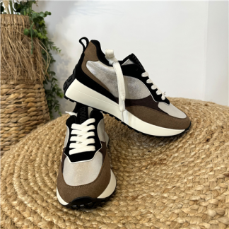 R450- Sneakers Moow tricolore (T36-T41) (camel)