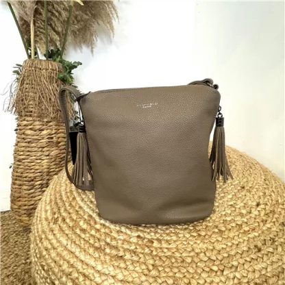 P477- Sac sceau Flora & Co (taupe)