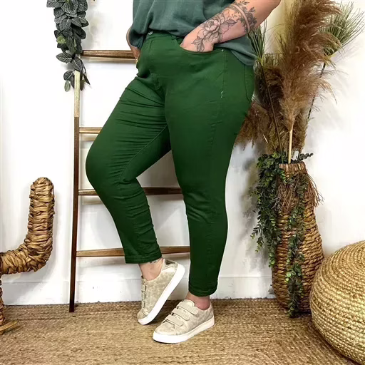 O123- Jean 7/8ème Voggo (T42-T52) (vert émeraude) – Image 6