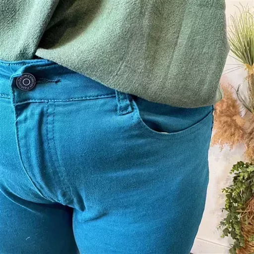 O161- Jean Slim Voggo (T42-T52) (bleu pétrole) – Image 5