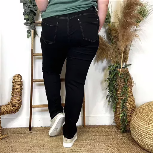 O159- Jean Slim Voggo (T42-T52) (noir) – Image 4