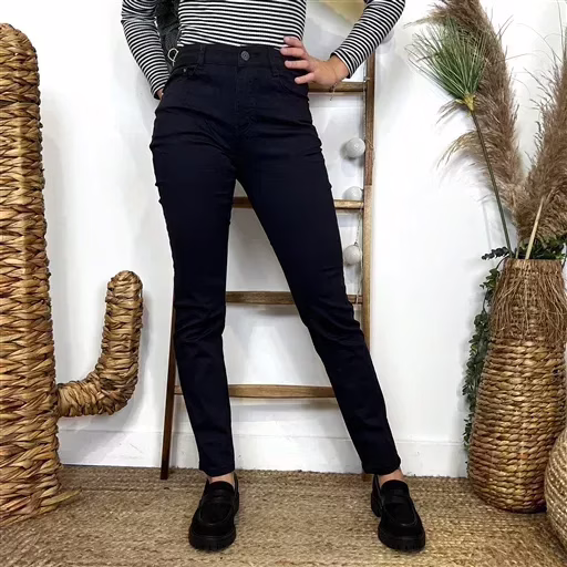 O150- Jean coupe Slim (T34-T44) (marine) – Image 3