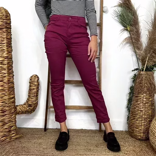 O118- Jean 7/8ème Voggo (T34-T44) (framboise)