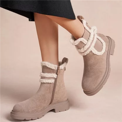 R442- Boots bi-matière (T36-T41) (taupe)