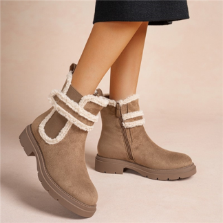 R442- Boots bi-matière (T36-T41) (camel)