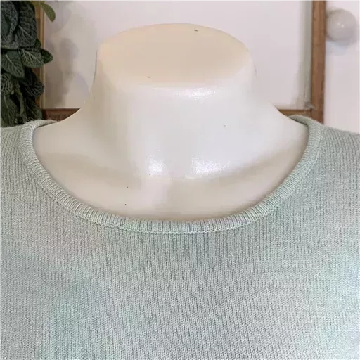 Y251- Pull Laine Cachemire "Tricotonic" (les T36&40) (vert d'eau) – Image 3