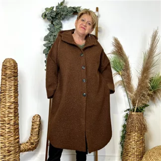 K819- Manteau long Oversize (Gt) (marron)