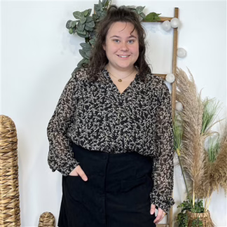 K768- Chemisier By.one (T40-T48) (noir)