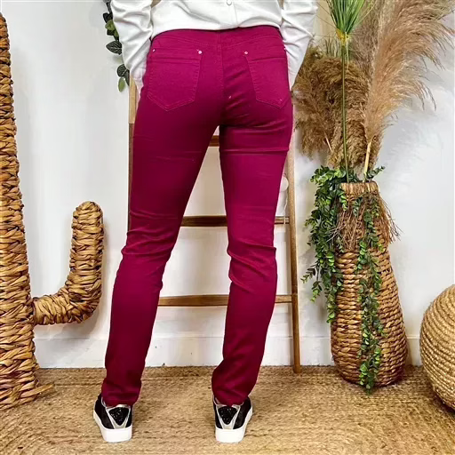 O154- Jean Slim (T34-T44) (fuchsia) – Image 3