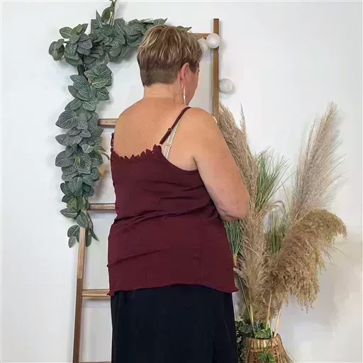 Z142- Débardeur Christy (T44-T52) (bordeaux) – Image 3