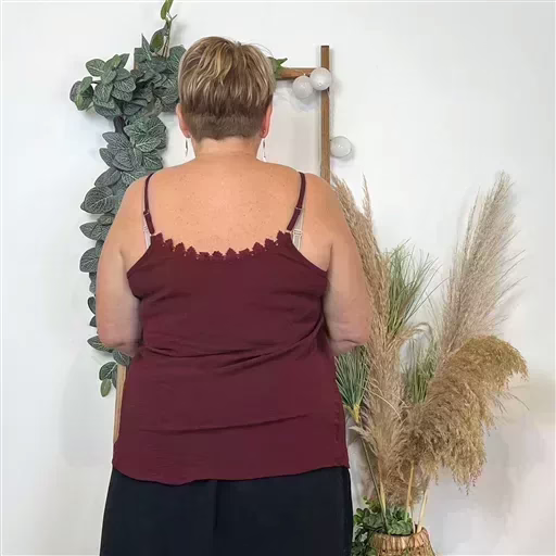 Z142- Débardeur Christy (T44-T52) (bordeaux) – Image 4