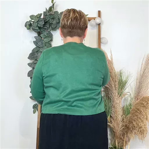 Z551. Veste courte suédine (T46-T50)) (vert brésil) – Image 6