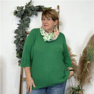 K993- Pull Nid d'Abeille (Gt) 🇮🇹 (vert brésil)