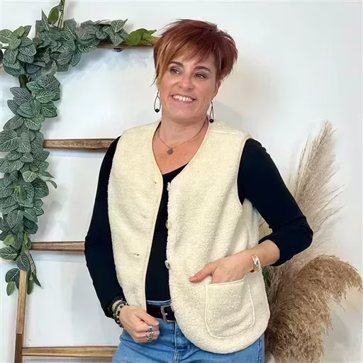 K680- Boléro Sherpa (T36-T40) (ecru)