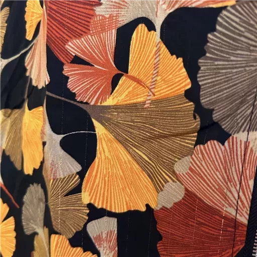 K830- Bomber imprimé Gingko (T40-T48) (camel) – Image 6