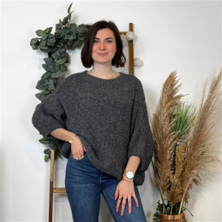 K692- Pull Bouclette 🇮🇹(Tu) (gris)